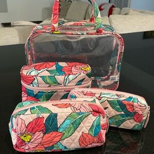 Vera Bradley Retired 4 Piece Floral Print Travel Set of Bags